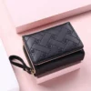 Women’s Short Embroidered Love Zero Wallet Zipper Buckle Large Capacity Card Bag Versatile Fashion Simple